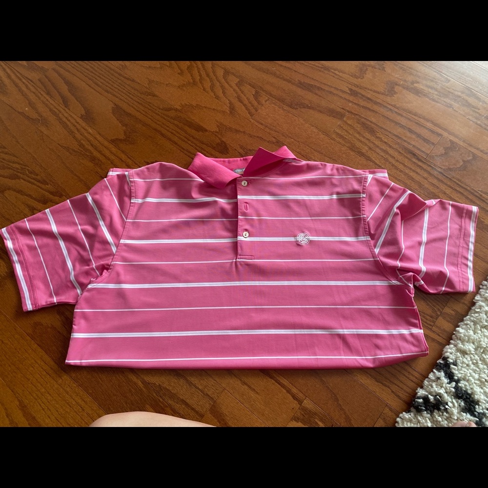 Size L Pink and White Peter Millar!
